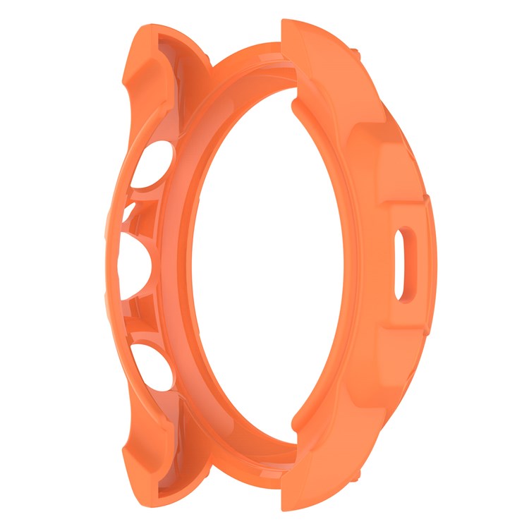 For Fossil Gen 6 Well-protected Flexible TPU Hollow-out Watch Case Protective Cover 44mm - Orange