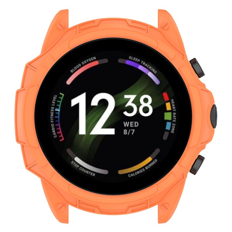 For Fossil Gen 6 Well-protected Flexible TPU Hollow-out Watch Case Protective Cover 44mm - Orange