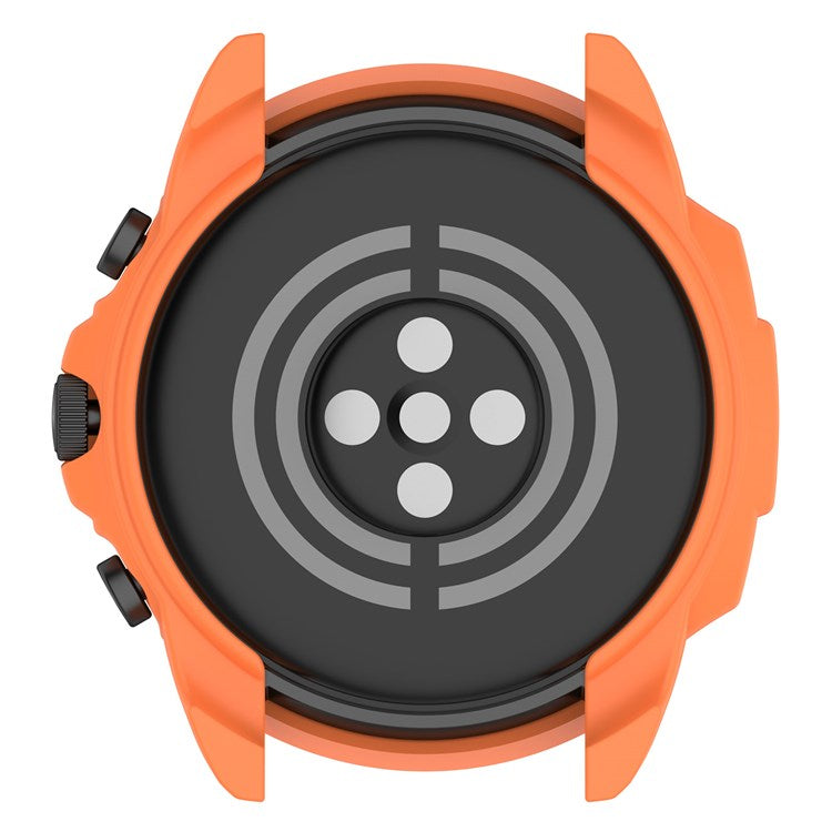 For Fossil Gen 6 Well-protected Flexible TPU Hollow-out Watch Case Protective Cover 44mm - Orange