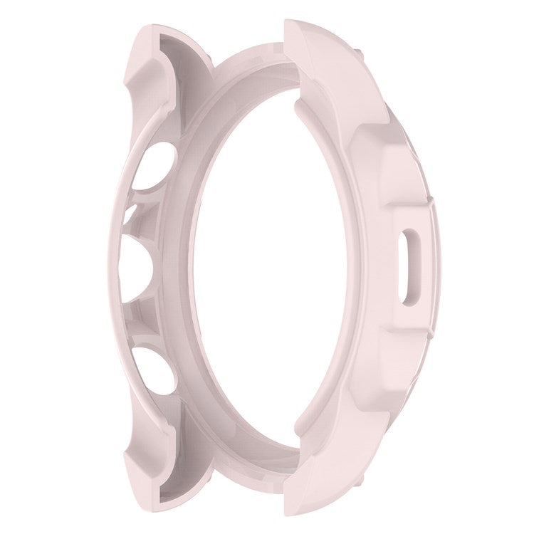 For Fossil Gen 6 Well-protected Flexible TPU Hollow-out Watch Case Protective Cover 44mm - Light Pink