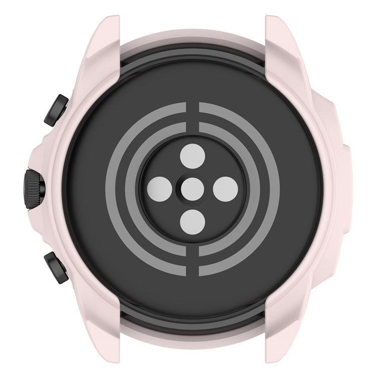 For Fossil Gen 6 Well-protected Flexible TPU Hollow-out Watch Case Protective Cover 44mm - Light Pink