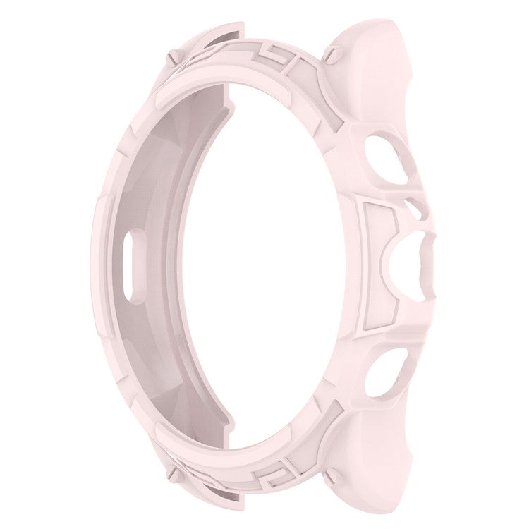 For Fossil Gen 6 Soft TPU Hollow-out Watch Case Protective Cover 42mm - Light Pink