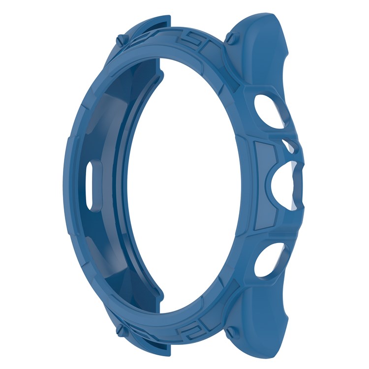 For Fossil Gen 6 Soft TPU Hollow-out Watch Case Protective Cover 42mm - Dark Blue