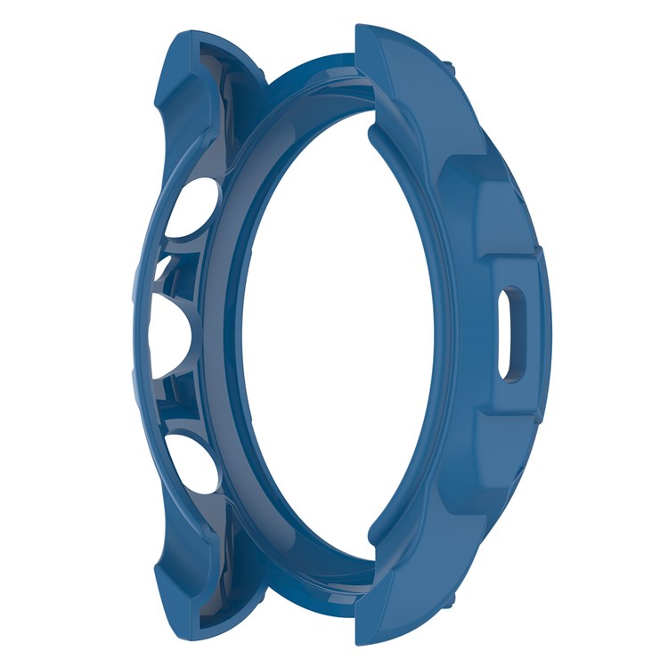 For Fossil Gen 6 Soft TPU Hollow-out Watch Case Protective Cover 42mm - Dark Blue