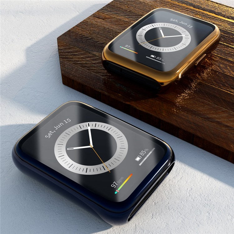 For Huawei Watch Fit 2 Electroplated 360-Degree Protection TPU Case with Screen Cover Anti-Drop Smart Watch Case - Silver