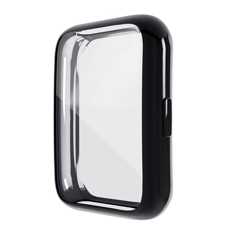 For Huawei Watch Fit 2 Electroplated 360-Degree Protection TPU Case with Screen Cover Anti-Drop Smart Watch Case - Black