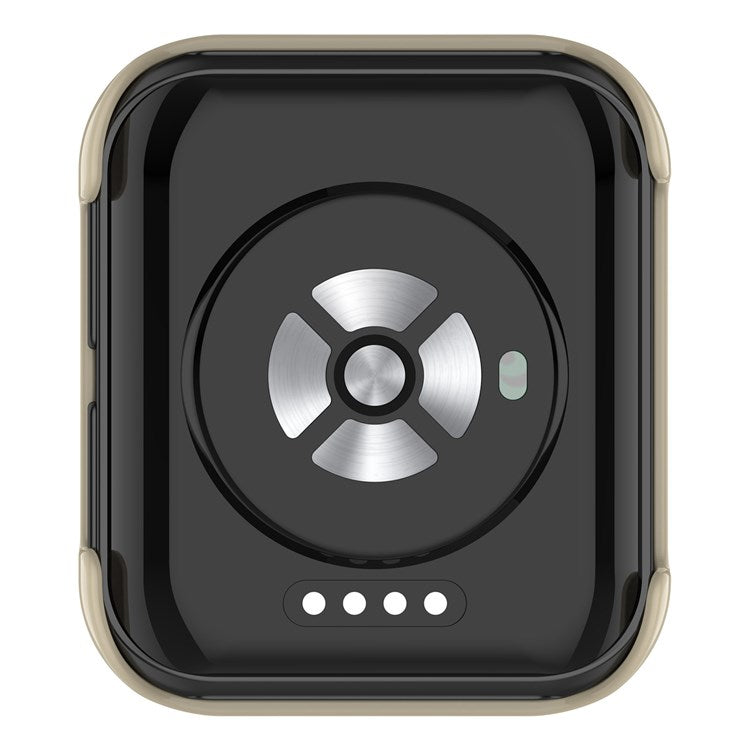 For Oppo Watch 2 46mm Anti-scratch PC Watch Case with Tempered Glass Screen Protector Full Protection Cover - Ivory White