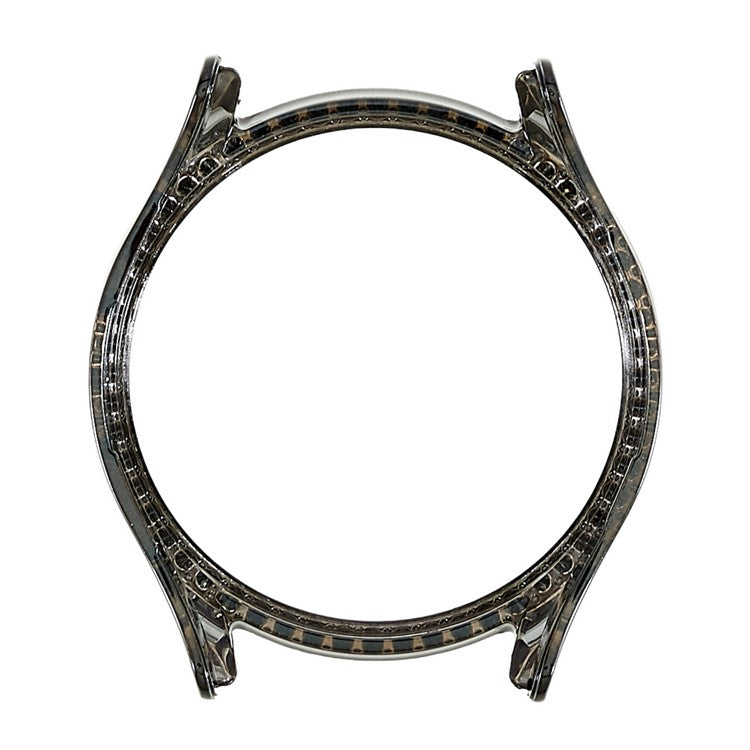 For Samsung Galaxy Watch5 44mm Bling Rhinestone Hard PC Frame Electroplating Half Protective Shell Cover - Black