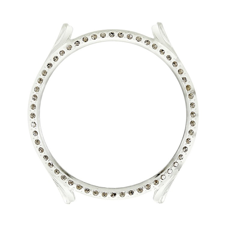 For Samsung Galaxy Watch5 44mm Bling Rhinestone Hard PC Frame Electroplating Half Protective Shell Cover - Transparent