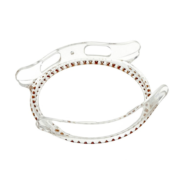 For Samsung Galaxy Watch5 44mm Bling Rhinestone Hard PC Frame Electroplating Half Protective Shell Cover - Transparent