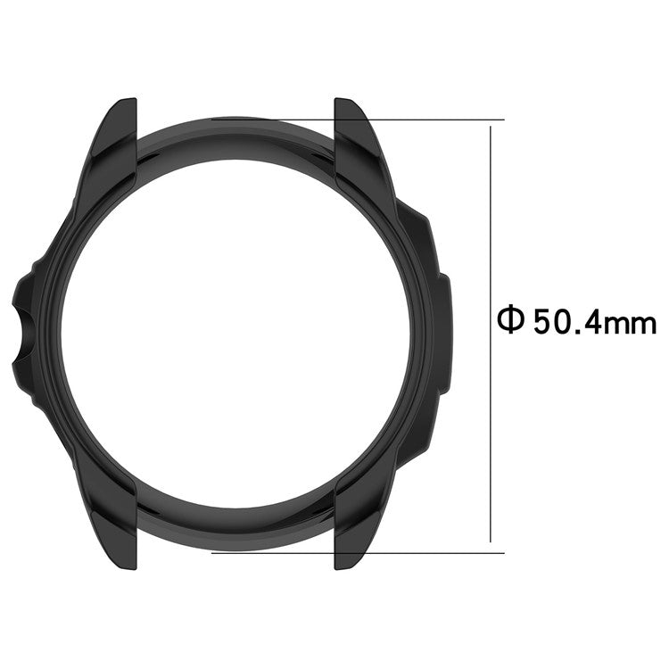 For Garmin Forerunner 955 Half Protective Flexible TPU Case Soft Frame Shock Resistant Cover - Ivory White