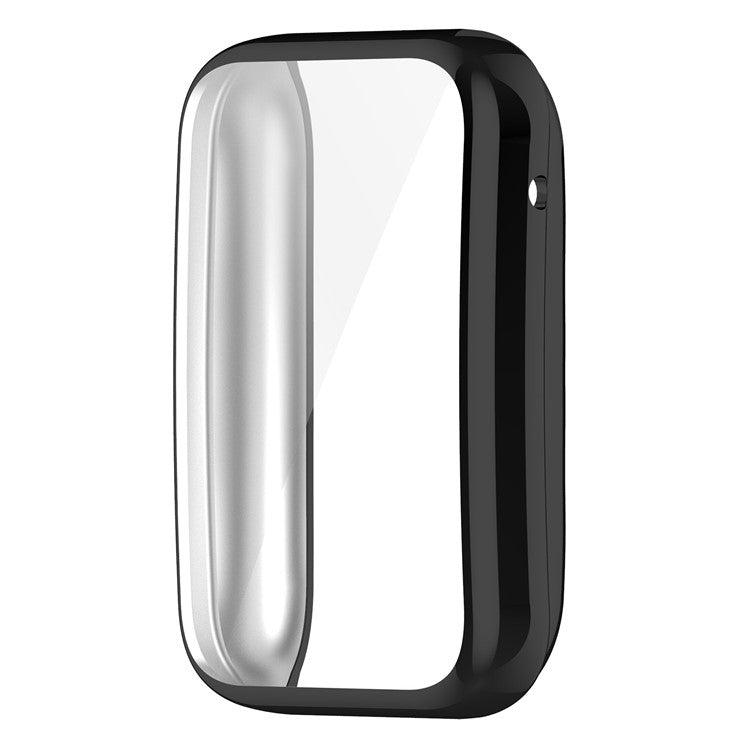 For Xiaomi Mi Band 7 Pro Soft TPU Full Coverage Protective Case Electroplated Frame Watch Cover Replacement - Black