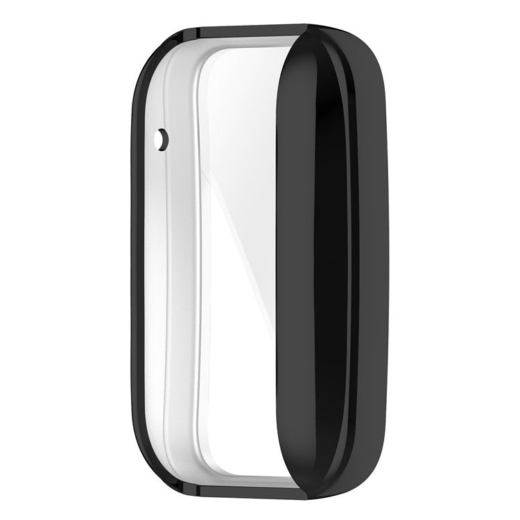 For Xiaomi Mi Band 7 Pro Soft TPU Full Coverage Protective Case Electroplated Frame Watch Cover Replacement - Black