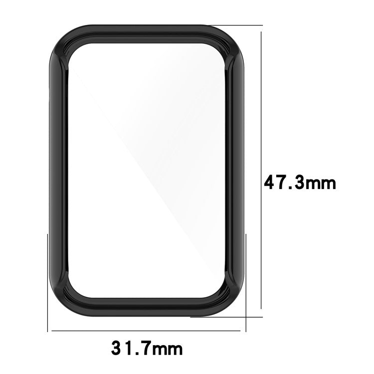 For Xiaomi Mi Band 7 Pro Hard PC Case with HD Clear Tempered Glass Film Anti-Scratch Protective Cover - Pine Needle Green