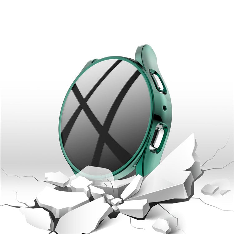 For Samsung Galaxy Watch5 40mm All-around Flexible TPU Case Electroplated Protective Cover - Cyan