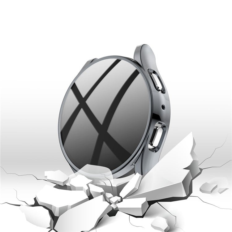 For Samsung Galaxy Watch5 44mm Soft TPU Protective Case All-Around TPU Anti-Scratch Electroplating Cover - Grey