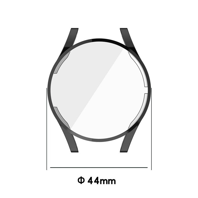 For Samsung Galaxy Watch5 44mm Soft TPU Protective Case All-Around TPU Anti-Scratch Electroplating Cover - Grey