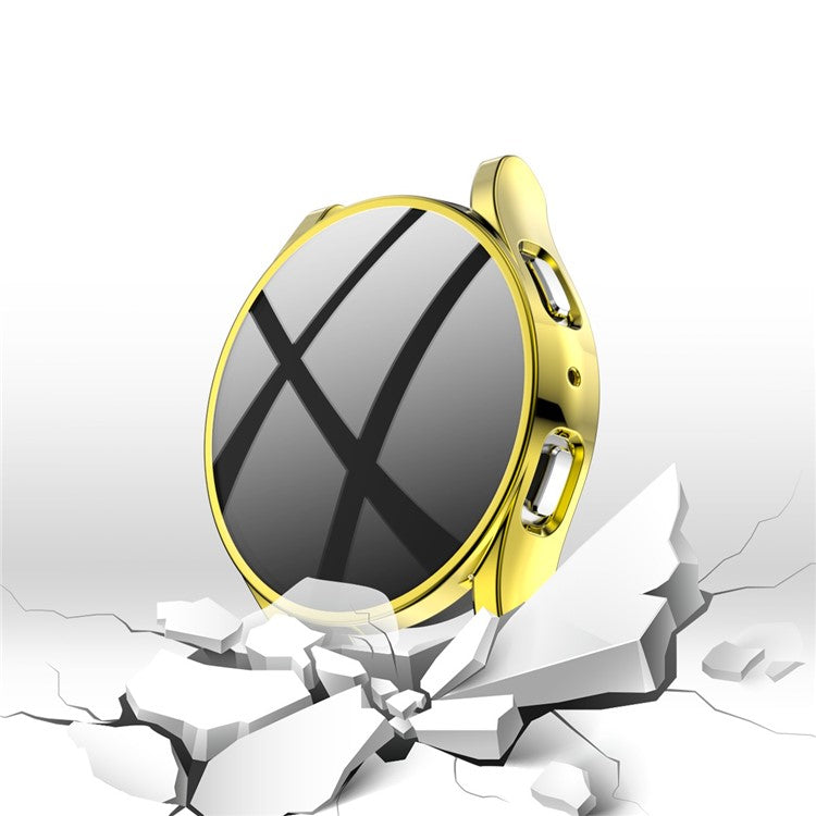 For Samsung Galaxy Watch5 44mm Soft TPU Protective Case All-Around TPU Anti-Scratch Electroplating Cover - Gold