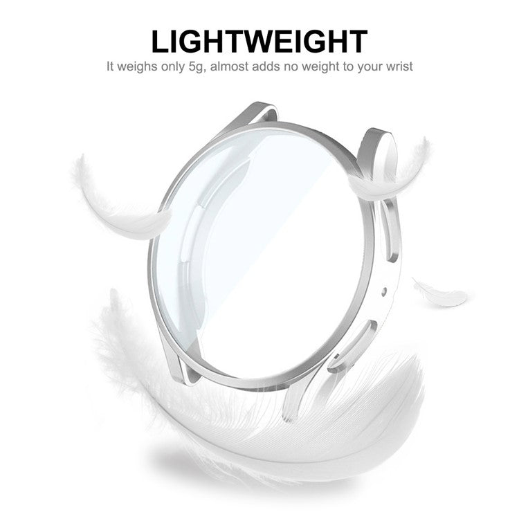 ENKAY HAT PRINCE For Samsung Galaxy Watch5 40mm Soft TPU Watch Case All Around Anti-Fall Electroplating Protective Cover - Grey