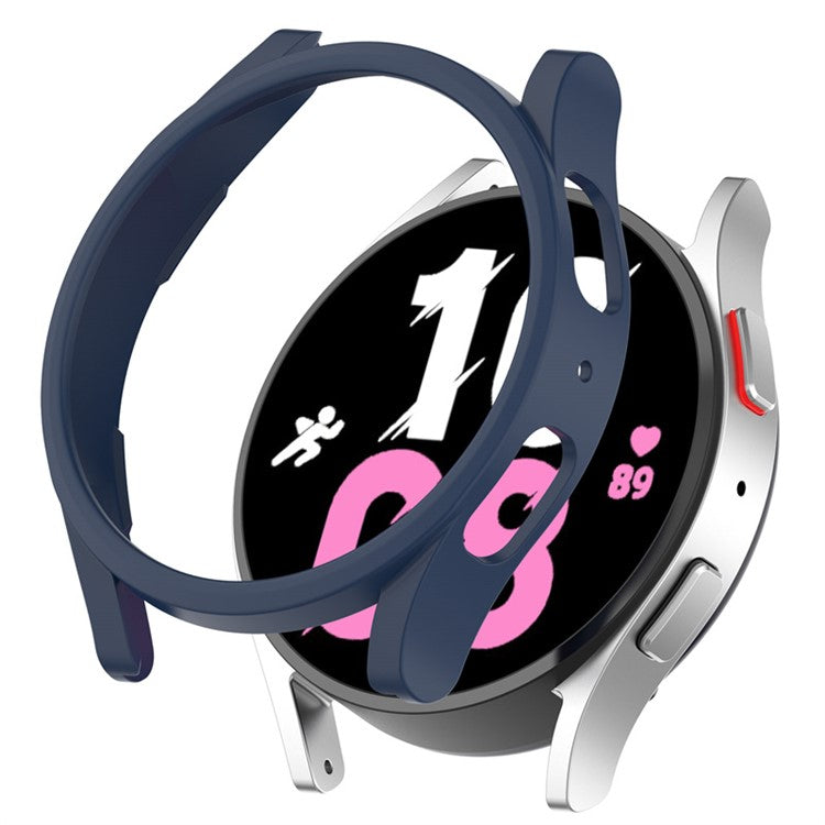 For Samsung Galaxy Watch5 / Watch4 44mm Hard PC Smart Watch Case Anti-scratch Hollow Protective Cover - Midnight Blue