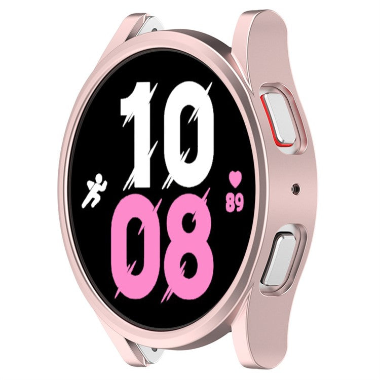 For Samsung Galaxy Watch5 / Watch4 44mm Hard PC Smart Watch Case Anti-scratch Hollow Protective Cover - Light Pink
