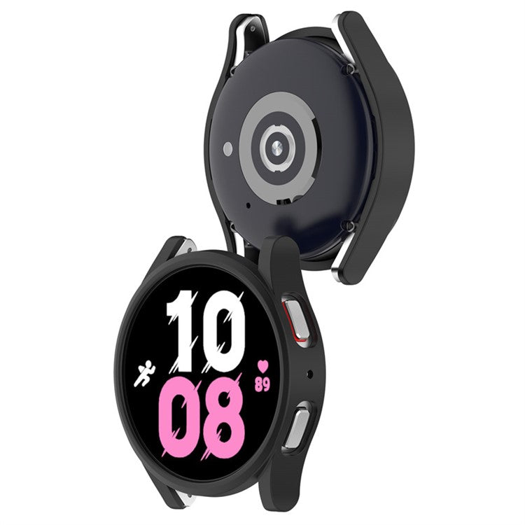 For Samsung Watch FE / Watch6 / Watch5 / Watch4 40mm Cover Hard PC Hollow Protective Watch Case - Black