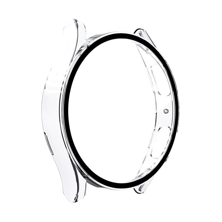 For Samsung Galaxy Watch FE / Watch6 / Watch5 / Watch4 40mm Hard PC Watch Cover with Tempered Glass Screen Protector - Transparent