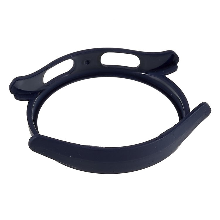 For Samsung Galaxy Watch 5 Pro 45mm Hard PC Bumper Protective Cover Hollowed-out Scratch Resistant Electroplating Frame - Blue