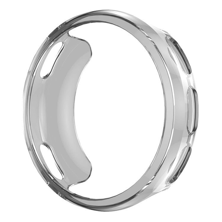 For Polar Vantage V2 Soft TPU Anti-Scratch Watch Case Hollow-out Protective Cover Frame - Transparent Grey