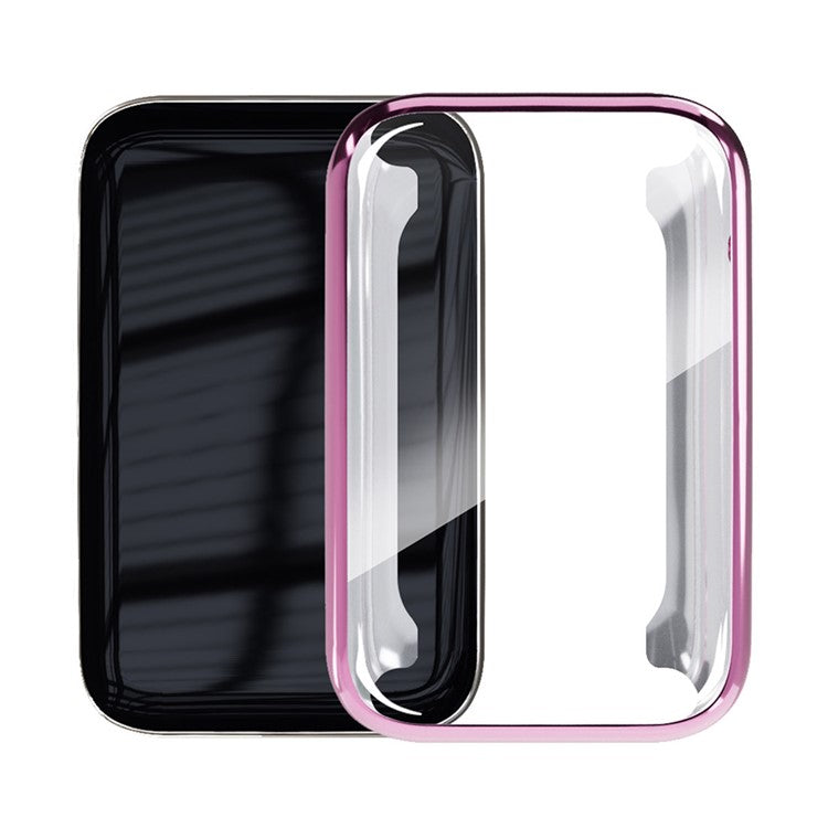 ENKAY HAT PRINCE For Xiaomi Mi Band 7 Pro Full Protection Soft TPU Watch Case Drop-Proof Electroplating Protective Cover with TPU Screen Film - Pink