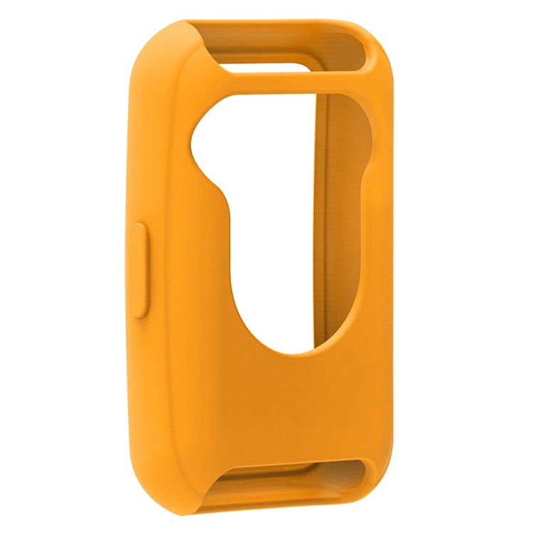 For Huawei Band 7 Silicone Watch Case Anti-scratch Watch Frame Protective Cover - Yellow