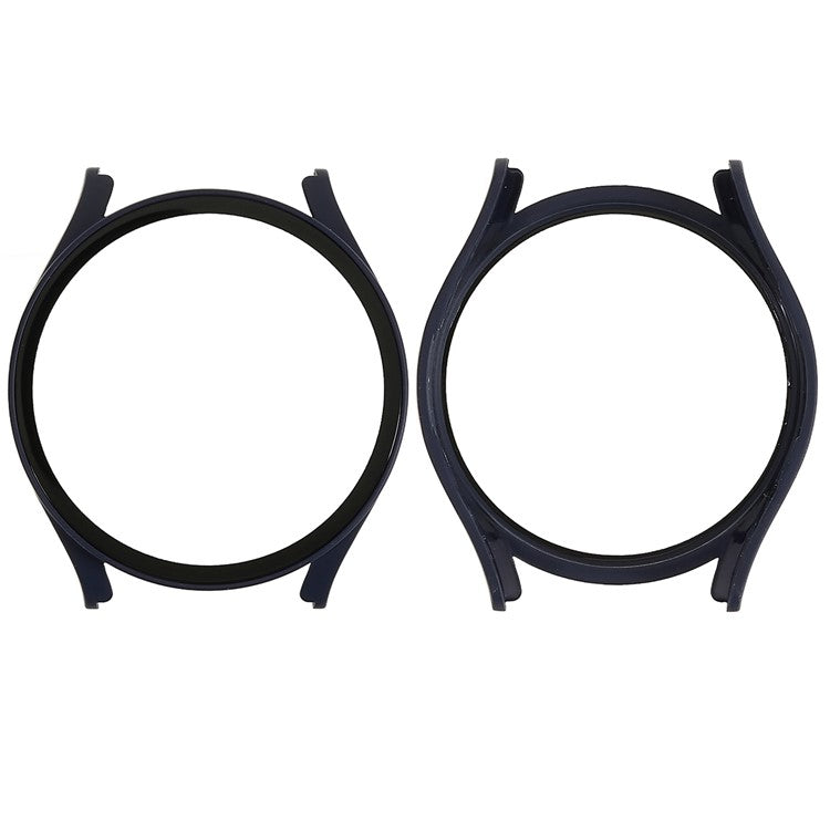 Anti-Scratch Hard PC Case for Samsung Galaxy Watch 5 40mm Rubberized Smart Watch Protective Case with Tempered Glass Screen Protector - Blue