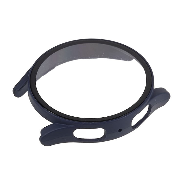 Anti-Scratch Hard PC Case for Samsung Galaxy Watch 5 40mm Rubberized Smart Watch Protective Case with Tempered Glass Screen Protector - Blue