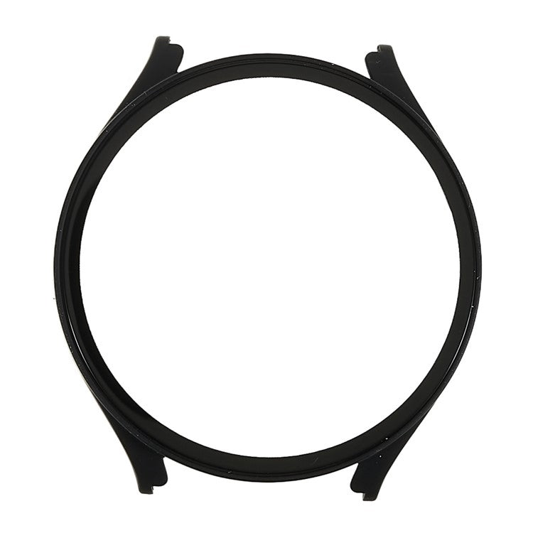 Rubberized Hard PC Case for Samsung Galaxy Watch 5 44mm Anti-Scratch Smart Watch Protective Case with Tempered Glass Screen Protector - Black