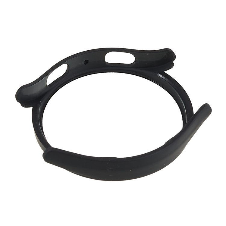 Rubberized Hard PC Case for Samsung Galaxy Watch 5 44mm Anti-Scratch Smart Watch Protective Case with Tempered Glass Screen Protector - Black