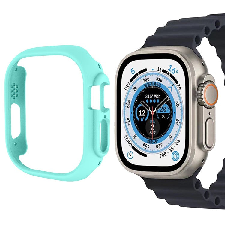 For Apple Watch Ultra 2 49mm / Ultra 49mm Quick Release Watch Case Sports Watch PC Case Half Covering Watch Protector - Baby Blue