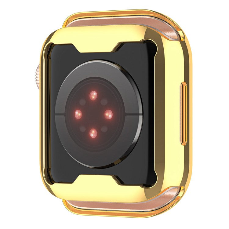For Apple Watch Series 9 / 8 / 7 45mm Full Coverage TPU Watch Case Anti-scratch Electroplating Protective Cover - Gold