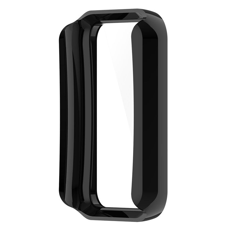 For Oppo Band 2 Protective Case with Tempered Glass Screen Protector Smart Watch Anti-Fall Hard PC Case - Black