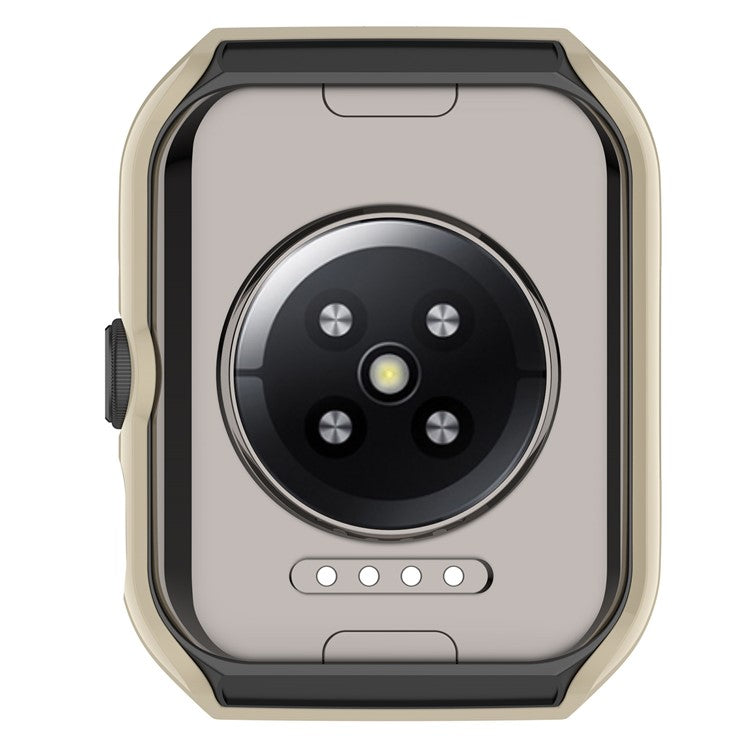 For Oppo Watch 3 Pro PC Watch Case Shockproof Protective Cover with Screen Protector - Ivory White