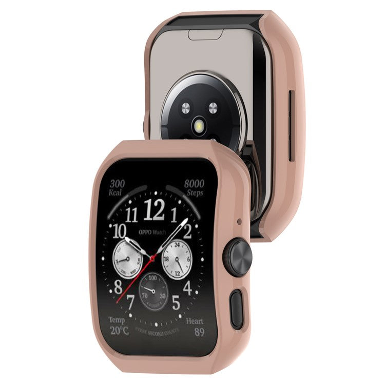For Oppo Watch 3 Pro PC Watch Case Shockproof Protective Cover with Screen Protector - Pink
