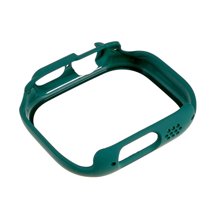 For Apple Watch Ultra 2 49mm / Ultra 49mm Watch Case Quick Release Hollow PC Cover Shockproof Smart Watch Protective Case - Green