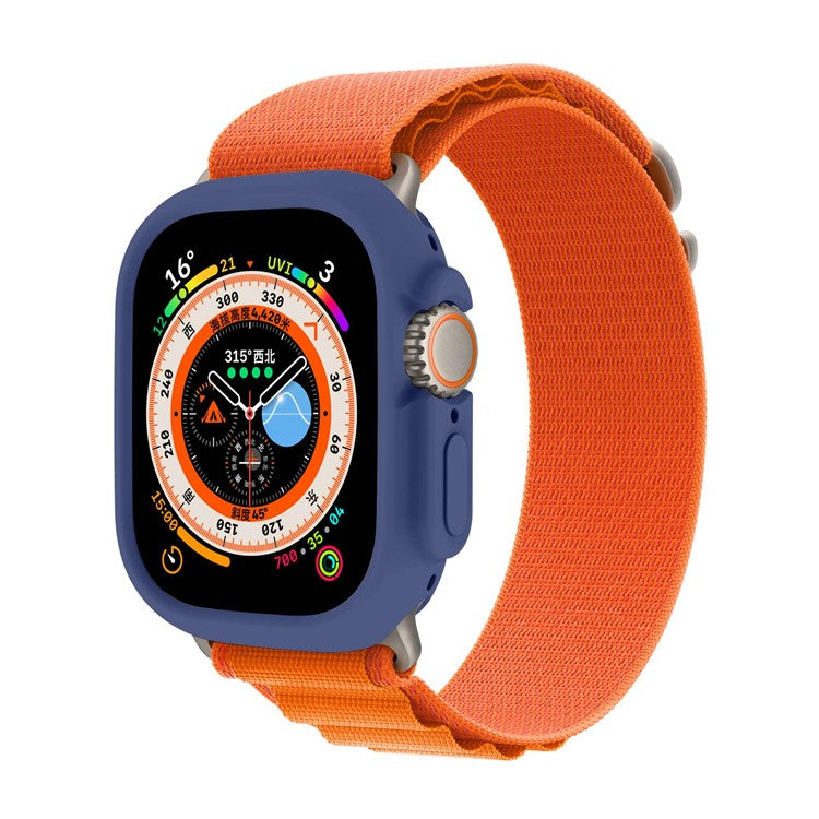 For Apple Watch Ultra 2 49mm / Ultra 49mm Candy Color Soft TPU Watch Case Precise Cutouts Protective Cover Frame - Sapphire
