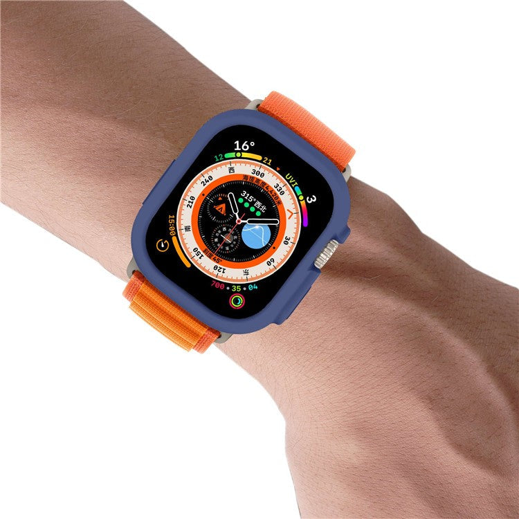 For Apple Watch Ultra 2 49mm / Ultra 49mm Candy Color Soft TPU Watch Case Precise Cutouts Protective Cover Frame - Sapphire
