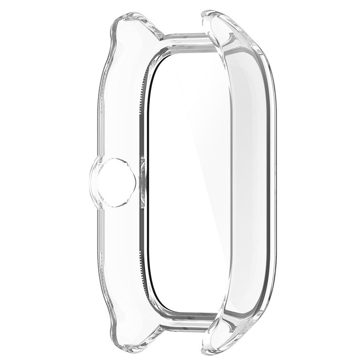 For Huami Amazfit GTS 4 Hard PC Case with Tempered Glass Screen Protector Scratch Resistant Overall Protective Cover - Transparent