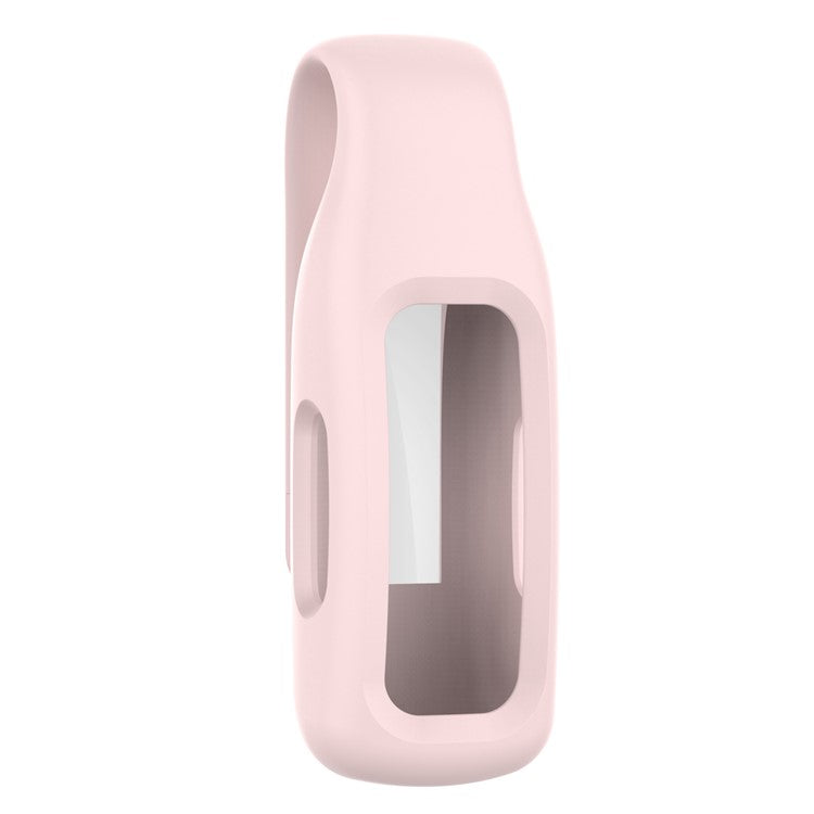 For Fitbit Inspire 3 / Inspire 2 / Ace 3 Silicone Clip Holder Protective Case Anti-Drop Fitness Tracker Cover - Rose Pink