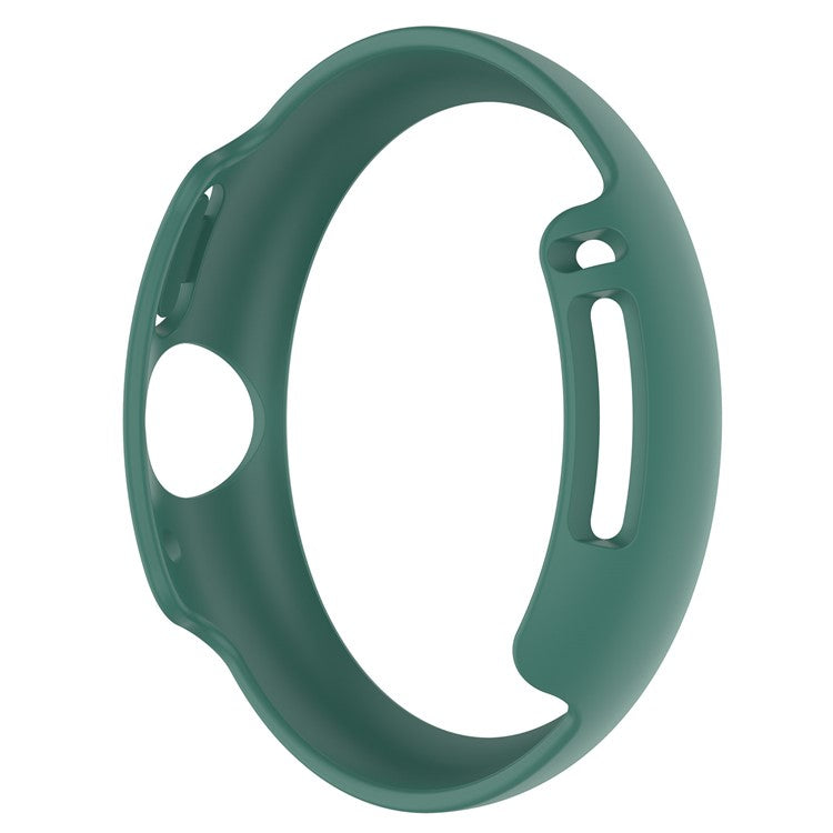 For Google Pixel Watch 2 / Pixel Watch Half Cover Hard PC Watch Case Anti-scratch Hollow Protective Cover Frame - Blackish Green