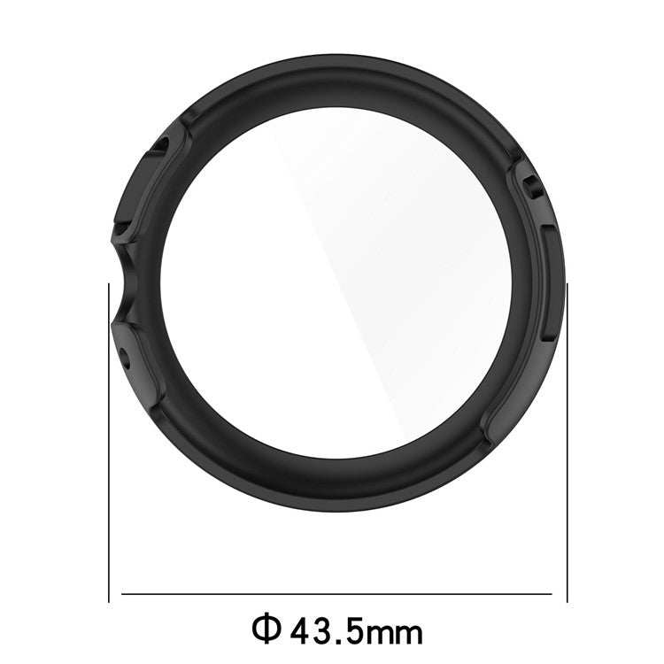 For Google Pixel Watch 2 / Pixel Watch Hard PC Clear Watch Case Full Coverage Shockproof Cover with Tempered Glass Screen Protector - Midnight Blue