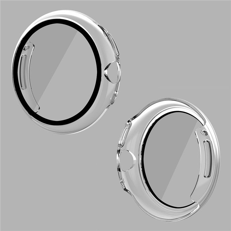 ENKAY HAT PRINCE For Google Pixel Watch 2 / Pixel Watch Hard PC Case with Tempered Glass Screen Protector Scratch Resistant Overall Protective Cover - Transparent