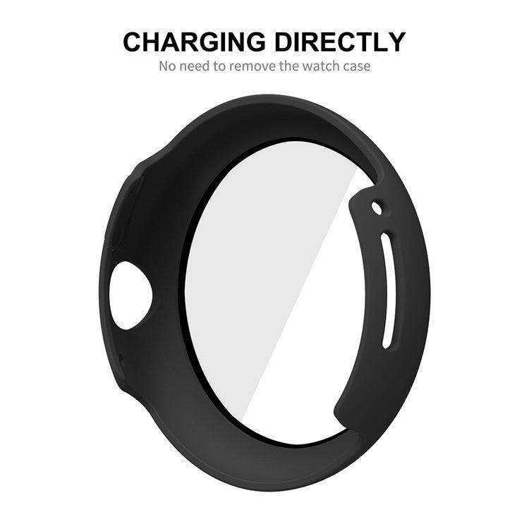 ENKAY HAT PRINCE For Google Pixel Watch 2 / Pixel Watch Hard PC Case with Tempered Glass Screen Protector Scratch Resistant Overall Protective Cover - Transparent