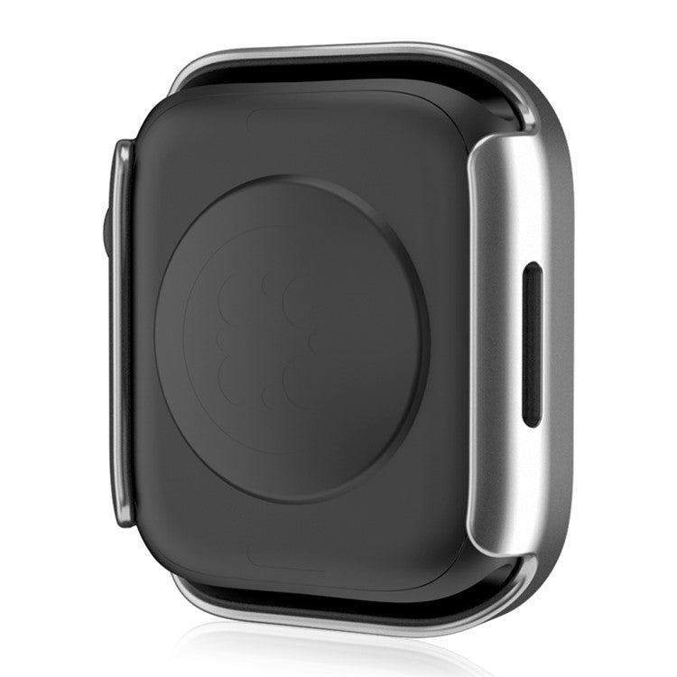 For Apple Watch Series 9 / 8 / 7 45mm Waterproof Frosted Watch Case Anti-drop PC Cover with Tempered Glass Screen Protector - Silver